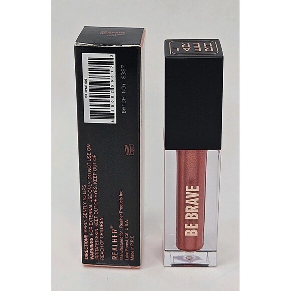 Realher Matte Liquid Lipstick BE BRAVE Metallic Rose Gold New In Box - Picture 2 of 6